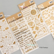 TGS Transparent Gold foil hot stamping sticker