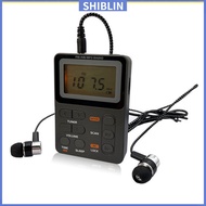 SHIN   SH-01 Multifunctional AM FM Radio With Earphones Radio Rechargeable Portable MP3 Player Alarm Clock For Walking