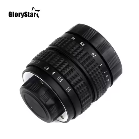 GloryStar 50mm F1.4 CCTV TV Movie lens+C Mount+Macro ring For Nikon F AI Mount SLR Camera D5600 D530