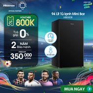 Tủ lạnh mini 94 Lít Hisense HR09DB làm lạnh siêu nhanh tiết kiệm điện vận hành êm ái ít tiếng ồn bảo