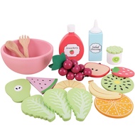 Wooden Kitchen toy role play food toy Fruit and vegetable salad Cosplay Ealy Educational toy for chi