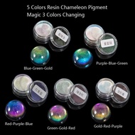 5 Color Magic Resin Chameleons Pigment Mirror Rainbow Pearl Powder Colorant Epoxy Resin Glitter Resin Jewelry Making Kit