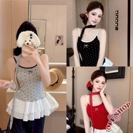 OFF SHOP New 2025 Camisole With Foam Pads Bow Pattern Polka Dot Beautiful Shape'fy6106