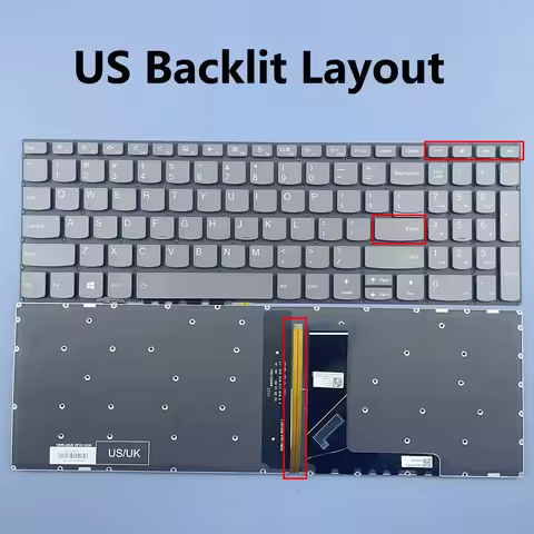US Backlit Laptop Keyboard For Lenovo IdeaPad 720S 720S-15 720S-15ISK 720S-15IKB Series