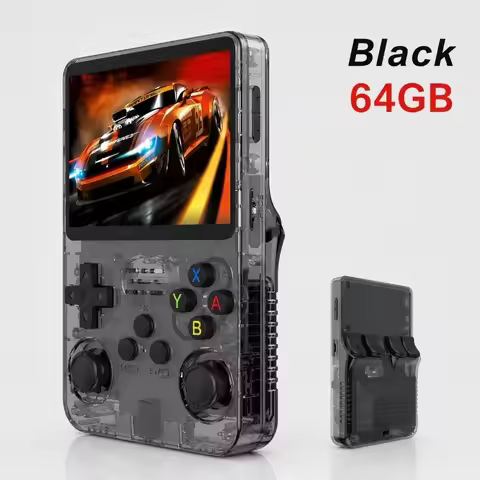 Portable R36S R36H Retro Gaming Handheld Console Linux System 3.5 Inch IPS Screen 64GB Massive Class