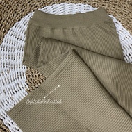 CODE F58C PREMIUM THICK KNIT SPAN SKIRT KOREAN STYLE LONG SKIRT FITS UP TO JUMBO ALLSIZE MAXXI BLACK