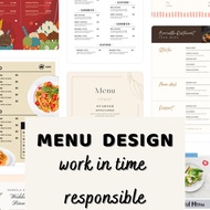Fashion Design Menu/ Price List (PNG,JPG,PDF)