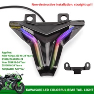 สำหรับ Kawasaki Ninja400 ZX4R/4RR ZX6R ปรับปรุงใหม่ล่าสุดไฟท้ายบลูทูธแอลอีดีไหลสัญญาณเลี้ยวเจ็ดสีปรั