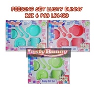 Children's FEEDING SET LUSTY BUNNY Contents 6pcs LB1423 Baby Tableware