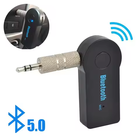 Bluetooth 5.0 Receiver Transmitter Adapter 3.5mm 3.5 Jack AUX For Car Music Audio Aux A2dp Headphone