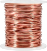GINOYA Aluminum Wire, 20 Gauge 328 Feet Bendable Metal Wire with Spool for Craft Jewelry Making (Copper)