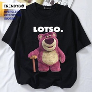 2024 CUTE  LOTSO strawberry pink hugging teddy bear s-xxl tshirt woman toy r us t shirt women baju p