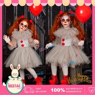 Girl Halloween Mesh Princess Dress Joker Cosplay Costumes Set Performance Party Christmas Role Playi