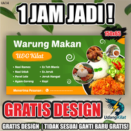 Spanduk Makanan / Spanduk Warung / Spanduk Warteg / Spanduk Warung Makan / Spanduk Nasi Rames / Span