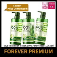 (FOREVER PREMIUM) 99% Aloe Vera Shampoo and Shower Gel Anti Itch Dandruff 1200ml