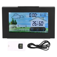 Weather Clock Touch Screen Backlight Thermometer Hygrometer Weather Forecast MP