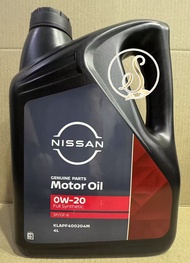 (100% ORIGINAL) NISSAN Fully Synthetic 0W20 0W-20 Engine Oil 4L SP/GF-6 KLAPF400204M 15208-65F0A 152