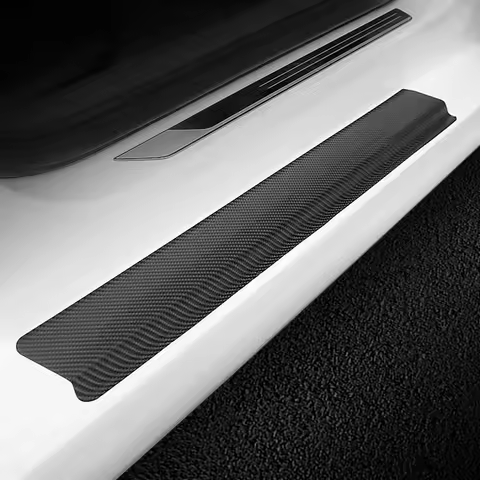 4Pcs Car Door Sills Sticker Threshold Protective Decal Accessories For Audi A4 B8 B9 B7 A3 8P 8V 8L 