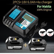BL1860Rechargeable Battery18V6000mAh Lithium Ion Suitable for Makita18vBattery +Charger