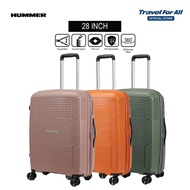 Hummer Overland 28＂ Polypropylene [PP] Hard Case Expandable TSA Lock Secure Zip Luggage - 13851428
