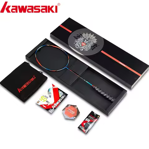 Kawasaki Original Badminton Racket King K9 All-around Type T Join Power Carbon Fiber Racquet For Int