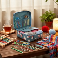 103-Piece Crochet Starter Kit: 12 Milk Cotton Yarns, Hooks, Bag – All-in-One Beginner’s Set, Bestsel