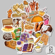 31pcs Pinoy Food Stickers 1.8” - Filipino Street Food Snacks Vinyl Decals for Tumbler Laptop Journal