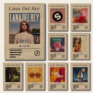 Popular Singer Lana Del Rey Classic Music Album Poster Prints For Living Room Vintage kraft paper Pa