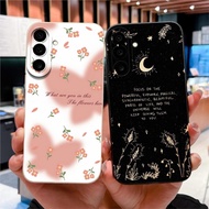 Case For Samsung Galaxy M56 F56 5G Casing Shockproof Liquid Fashion Flower Silicone Back Cover Shell