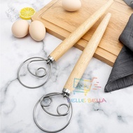 STAINLESS STEEL DANISH WHISK FLOUR BLENDER CAKE DOUGH BREAD PASTRY EGG BEATER BAKING TOOLS