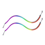 ARGB Computer Case Decoration LED Strip 400mm 5V 3PIN AURA Addressable Sync White 2Piece-ro2