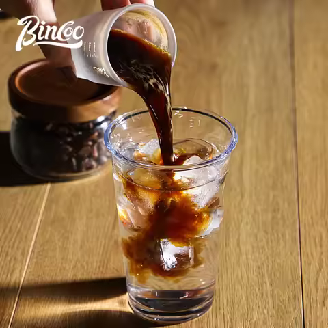 BINCOO Espresso Glass Measuring Cup 50ML Clear Shot Glasses Coffee Mugs Set Espresso Measuring Cup T