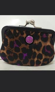 Coach 紫色豹紋散銀包 全新 保證正貨