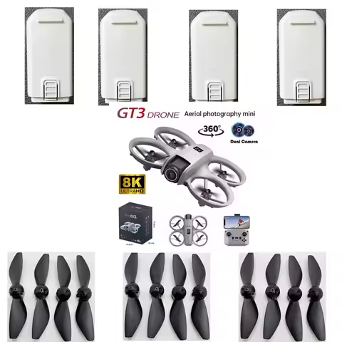 GT3 Mini Drone Battery 3.7V 1800MAH Battery/Propeller For GT3 Drone Battery Blades GT3 Dron Parts To