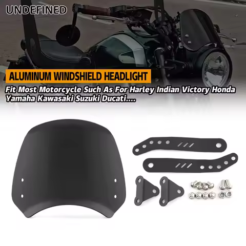 For Husqvarna For Yamaha XSR For Royal Enfield Triumph Motorcycle Round Headlight Fairing Windshield
