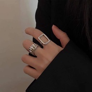 Ready To Send Luicy Ring set 2pcs/set | Unisex Ring | Silver Ring | Boy Ring | Retro Ring | Vintage 