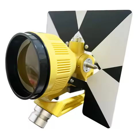 5/8 thread Mini Single Tilt Prism for Topcon & Sokkia Total Stations, Black & White AK11 Metal Targe