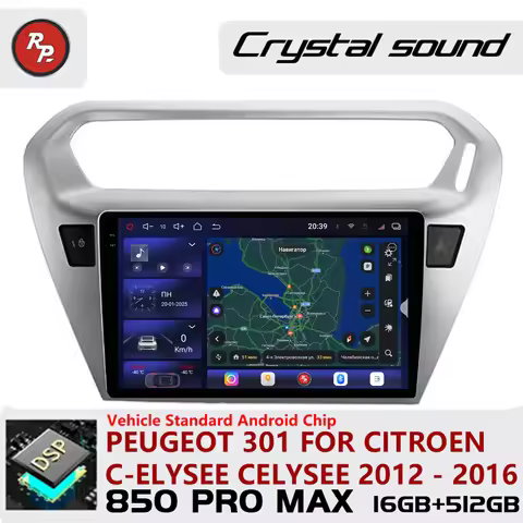 Redpower Crystal Sound 850 Pro Max Android Car Radio Player Screen for Peugeot 301 For Citroen C-Ely