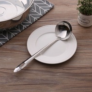 Living C thick 304 stainless steel rice and soup ladle, shiny and durable scoop, soup and rice scoop