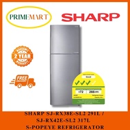 SHARP SJ-RX38E-SL2 (291L) / SJ-RX42E-SL2 (317L) S-POPEYE REFRIGERATOR - 2 YEARS SHARP WARRANTY + FREE DELIVERY