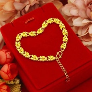 Cop 916 Gold-plated Women Bracelet Lucky Four Leaf Clover Golden Bracelets