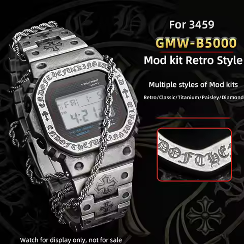 B5000 9 styles modification metal Mod kit for Casio 3459 GMW-B5000 MRG-B5000 stainless steel/titaniu
