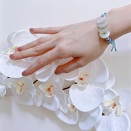 天然緬甸翡翠A玉銅錢串平安扣可調節手繩 能量石