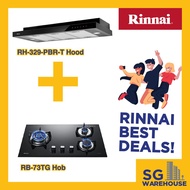 [RB-73TG Cooker Hob & RH-329-PBR-T Hood] RINNAI BEST DEAL