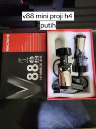 Lampu H4 V88 Macrone Mini Projie Ada Cut OFF Sepasang