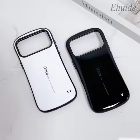 iFace Case For iPhone 17 Pro Max 15 16 Plus 17 Air Classic Smooth Glossy Shockproof Luxury Hard Plas