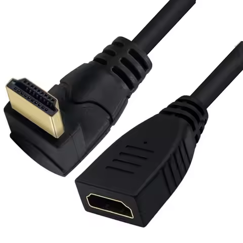 HDMI 2.0 Extension Cable Up Down Right Left Angled Elbow HD-Cord Male To Female Extender 2K*4K@60HZ 