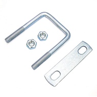 ⚡Galvanized Square U-Shaped Tube Card Right-Angle Bolt Wire Buckle Hoop Extension Holder Square Conn