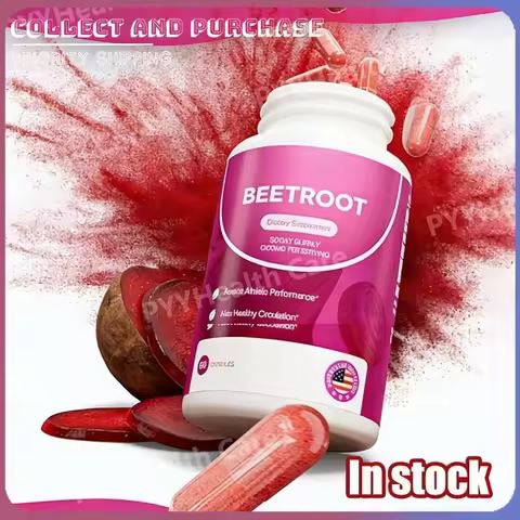 Organic Beetroot Capsules 1300mg Natural Beet Root Powder Supplement Plant-Based Formula Dietary Sup