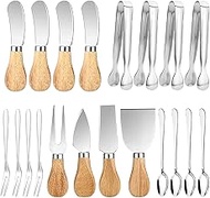 Linwnil 20 Pieces Spreader Knife Set Cheese Butter Spreader Knife Cheese Slicer Knife Mini Serving T